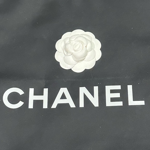 Chanel Black & White Giant Shopping Bag with Camelia - 19.75" x 17.75" x 9.5" - Picture 4 of 16
